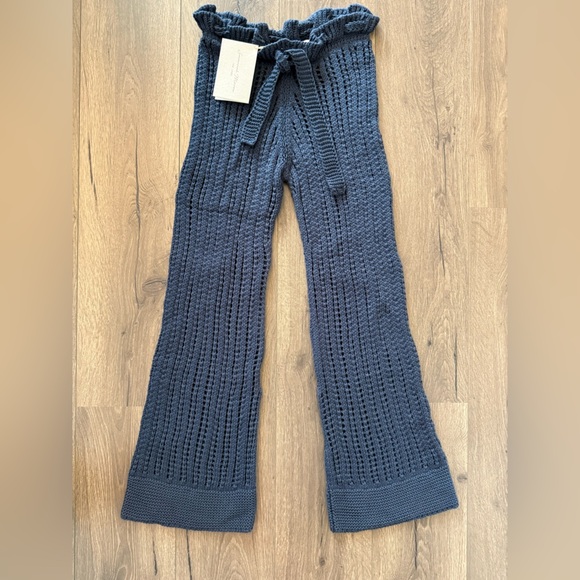 NWT Savannah Morrow Oak Organic Knitted Cotton Pant in Indigo Blue Size XXS - Picture 13 of 14